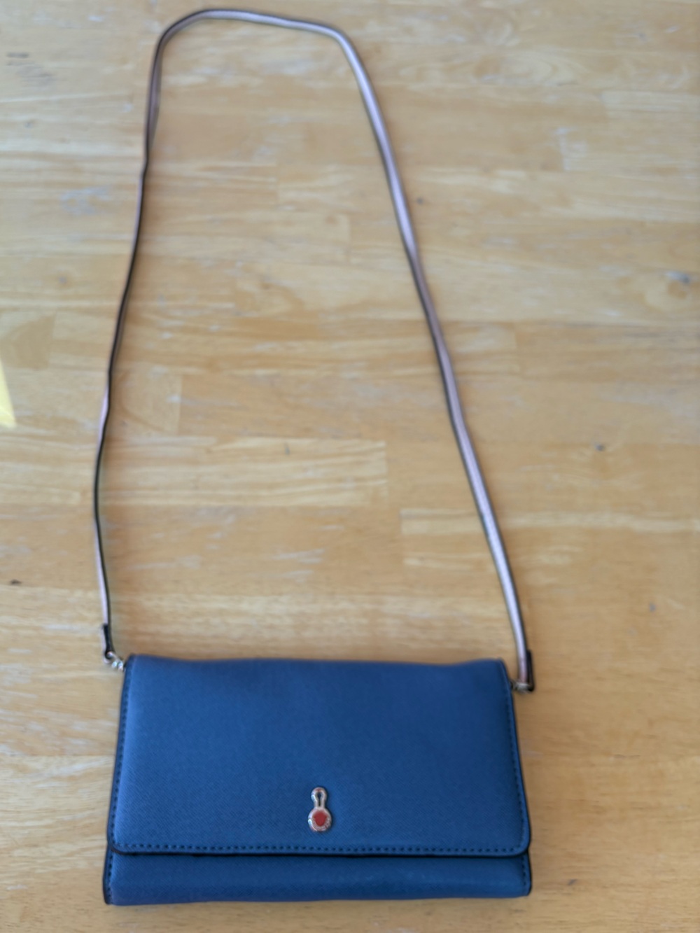 Navy Blue London Fog Wallet with Detachable Strap